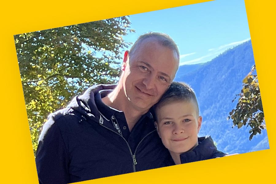 Andy Schindhel, alleinerziehender vater im Bruf